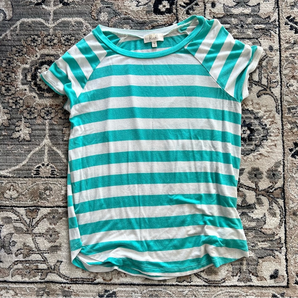 Teal Striped Top